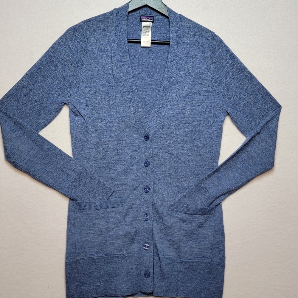 Patagonia Women's Blue Wool Sweater SIZE M